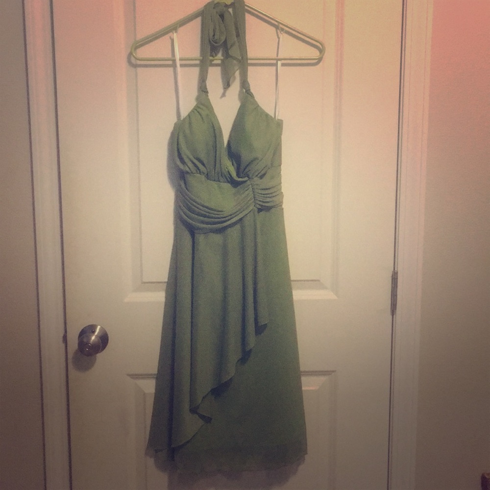 A. Byer Small Green Halter Dress.